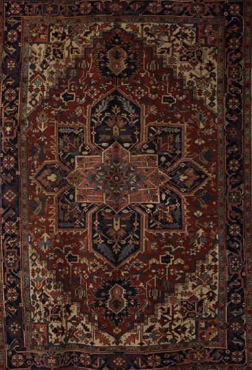 Appraisal: Antique Persian Serapi Carpet ' x '