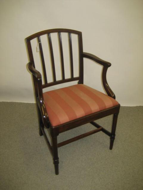 Appraisal: A GEORGE III MAHOGANY ELBOW CHAIR c of Sheraton style