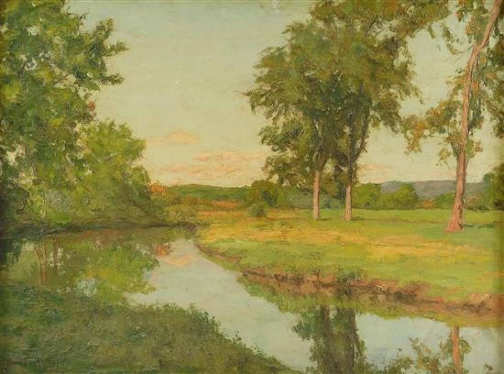 Appraisal: Charles Foster American - oil on canvas summer landscape likely