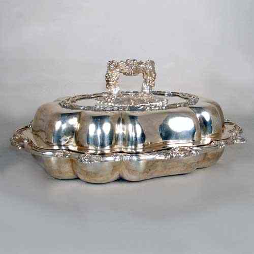 Appraisal: An English William IV Sterling Silver Covered Tureen Edward Thomason