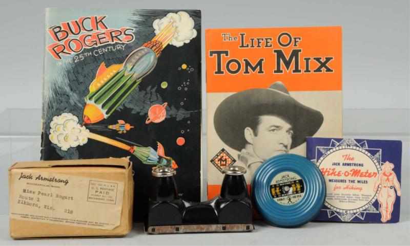 Appraisal: Lot of Character Premium Items Includes Tom Mix Straight Shooter