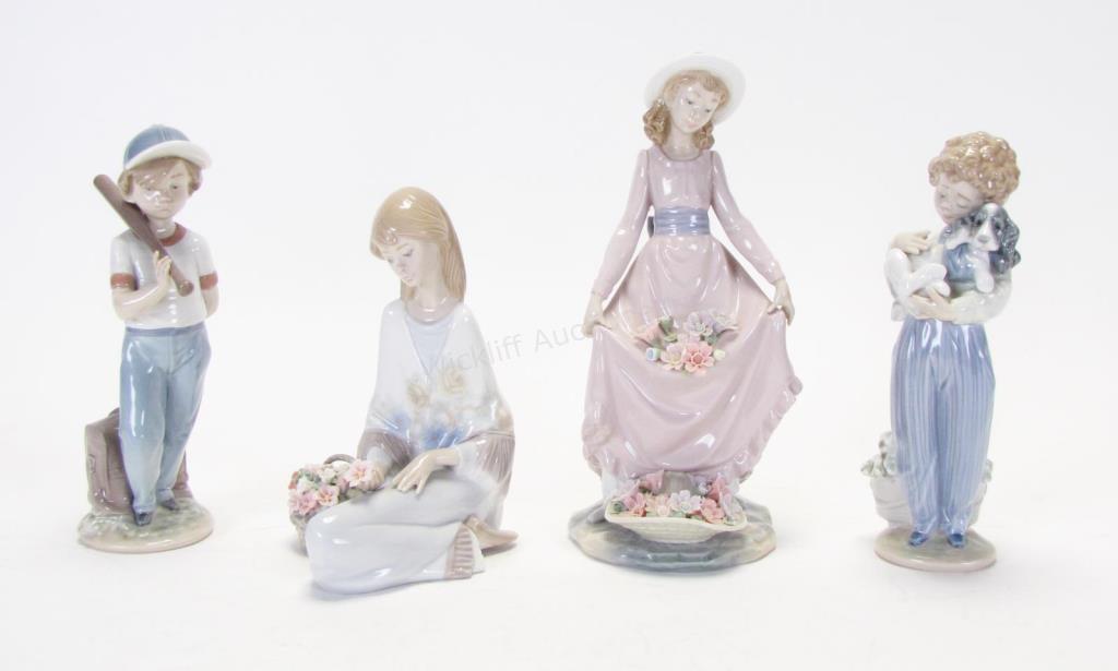 Appraisal: Group of Lladro Porcelain Figures four total including my Buddy