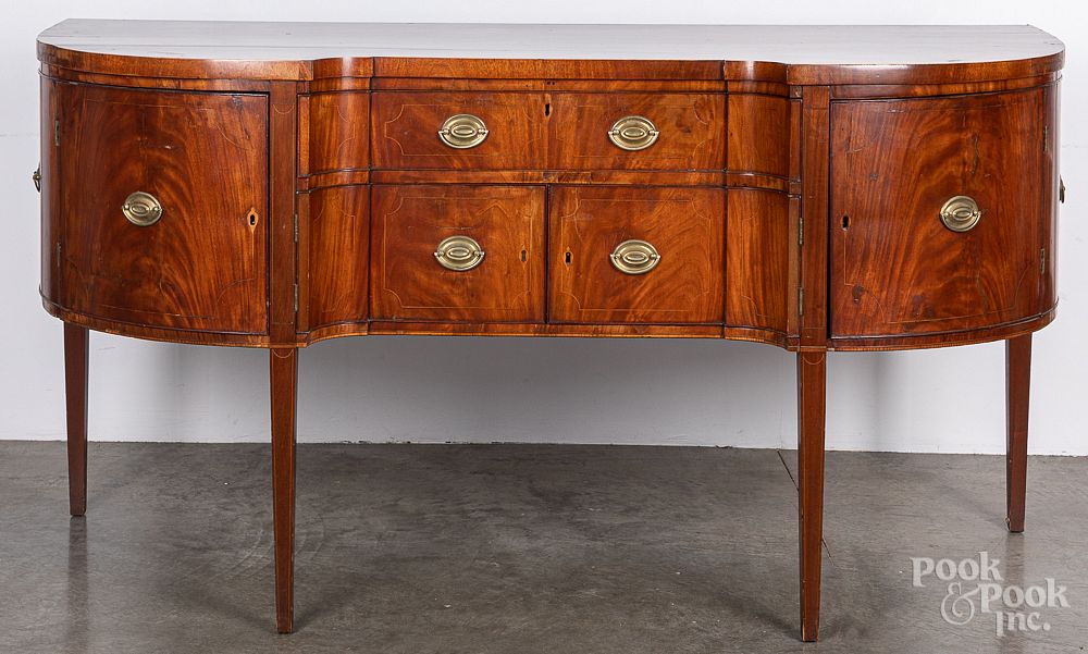 Appraisal: Mid Atlantic Federal mahogany sideboard ca Mid Atlantic Federal mahogany