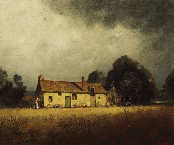 Appraisal: Will Sparks - Farmhouse with Storm Clouds above signed 'Will