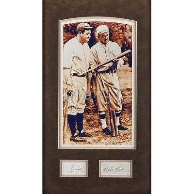 Appraisal: TY COBB AND BABE RUTH AUTOGRAPHS Condition Report