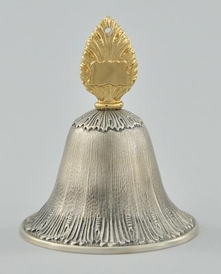 Appraisal: A Buccellati Sterling Silver and Gold Washed Bell Engraved on