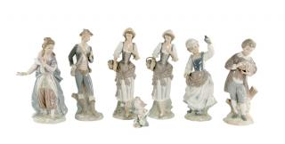 Appraisal: A GROUP OF SEVEN LLADRO PORCELAIN FIGURES A GROUP OF