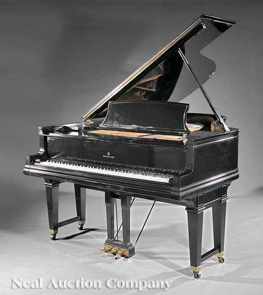 Appraisal: A Steinway Ebonized Duo-Art Reproducing Grand Piano c Model AR