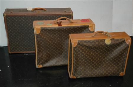 Appraisal: Three Louis Vuitton Suitcases Estimate nbsp nbsp nbsp - nbsp