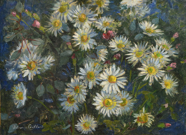 Appraisal: Dennis Gilbert British b Chrysanthemumssigned lower left oils on canvas