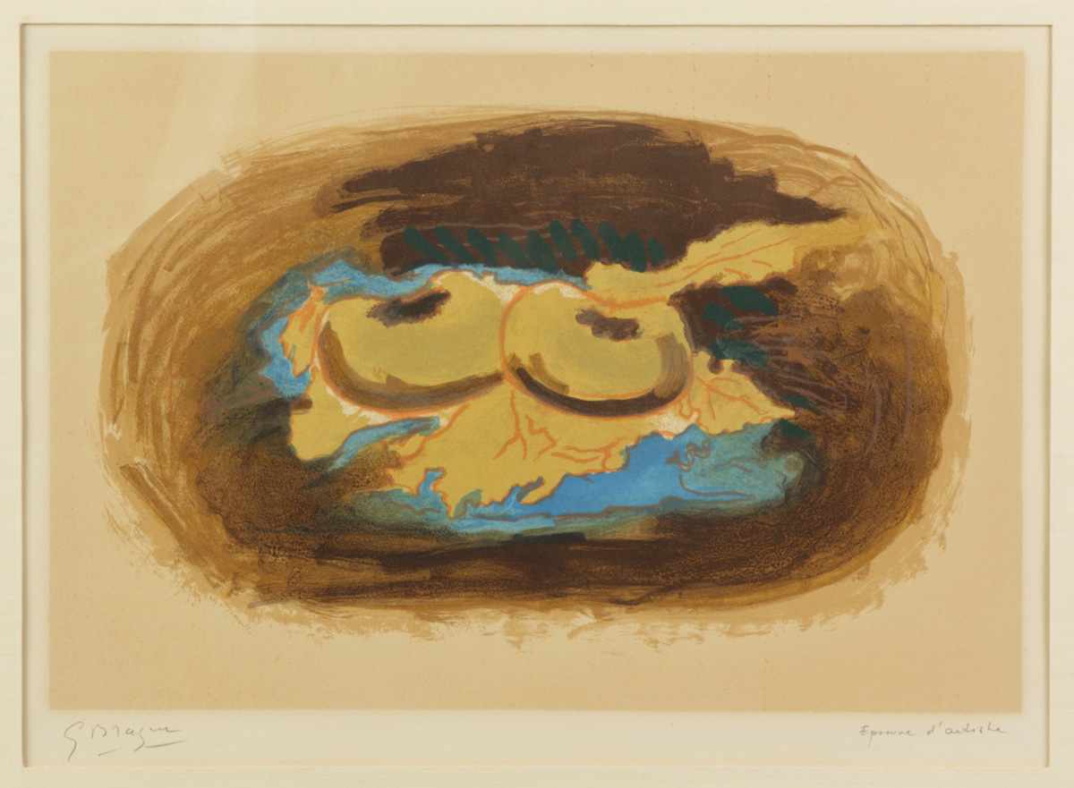 Appraisal: George Braque French - Pommes et Feuilles George Braque French