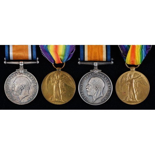 Appraisal: WWI pairs British War Medal and Victory Medal PLY Pte