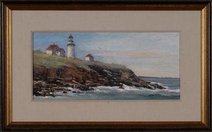 Appraisal: WARD MANN - CAPE ELIZABETH Oil on artistboard x in