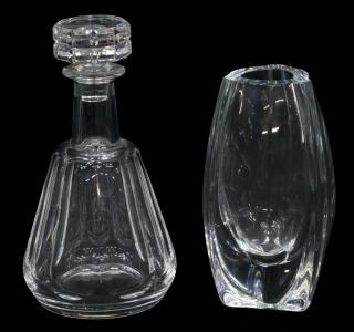 Appraisal: BACCARAT COLORLESS CRYSTAL VASE DECANTER lot of Baccarat colorless crystal