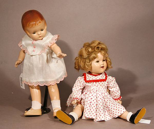 Appraisal: A Shirley Temple composition doll s marked Shirley Temple on