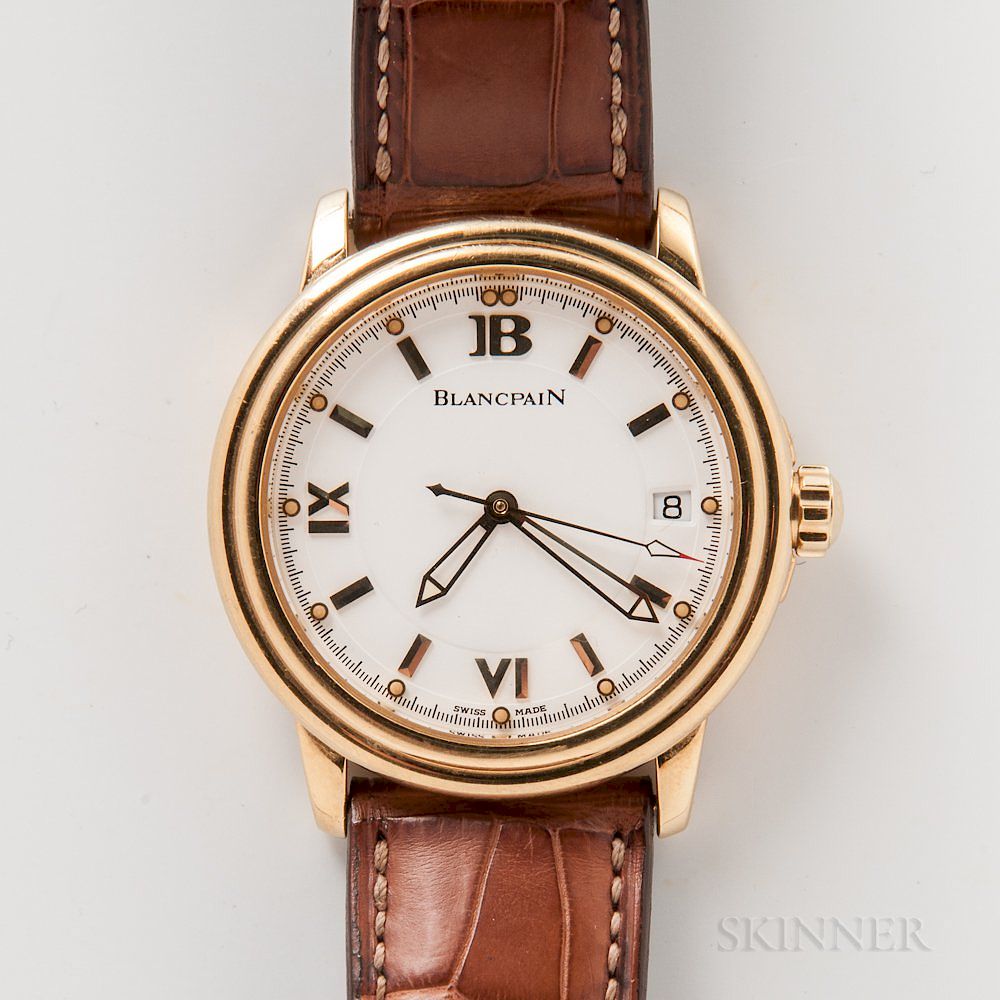 Appraisal: Blancpain kt Gold Wristwatch Blancpain kt Gold Wristwatch white dial