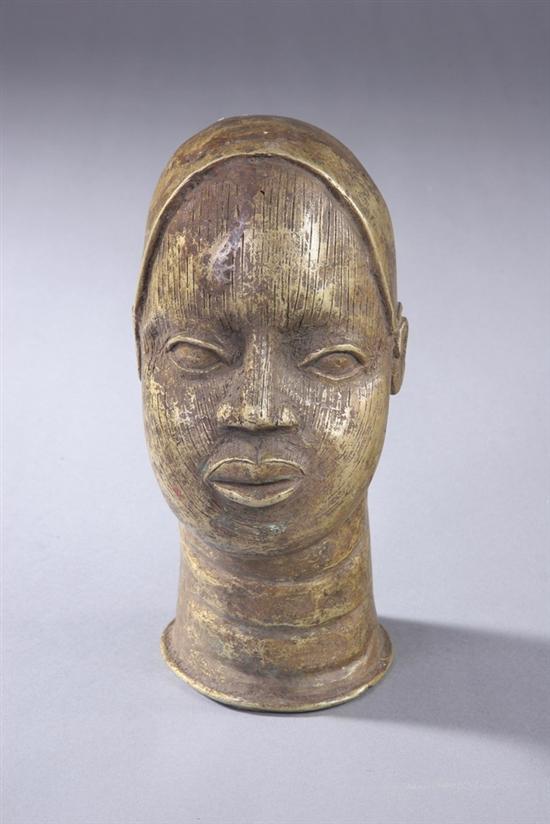 Appraisal: BRONZE HEAD OF THE KING OF IFE Circa Nigeria -