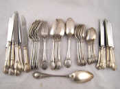 Appraisal: A part canteen of standard silver comprising eight table knives