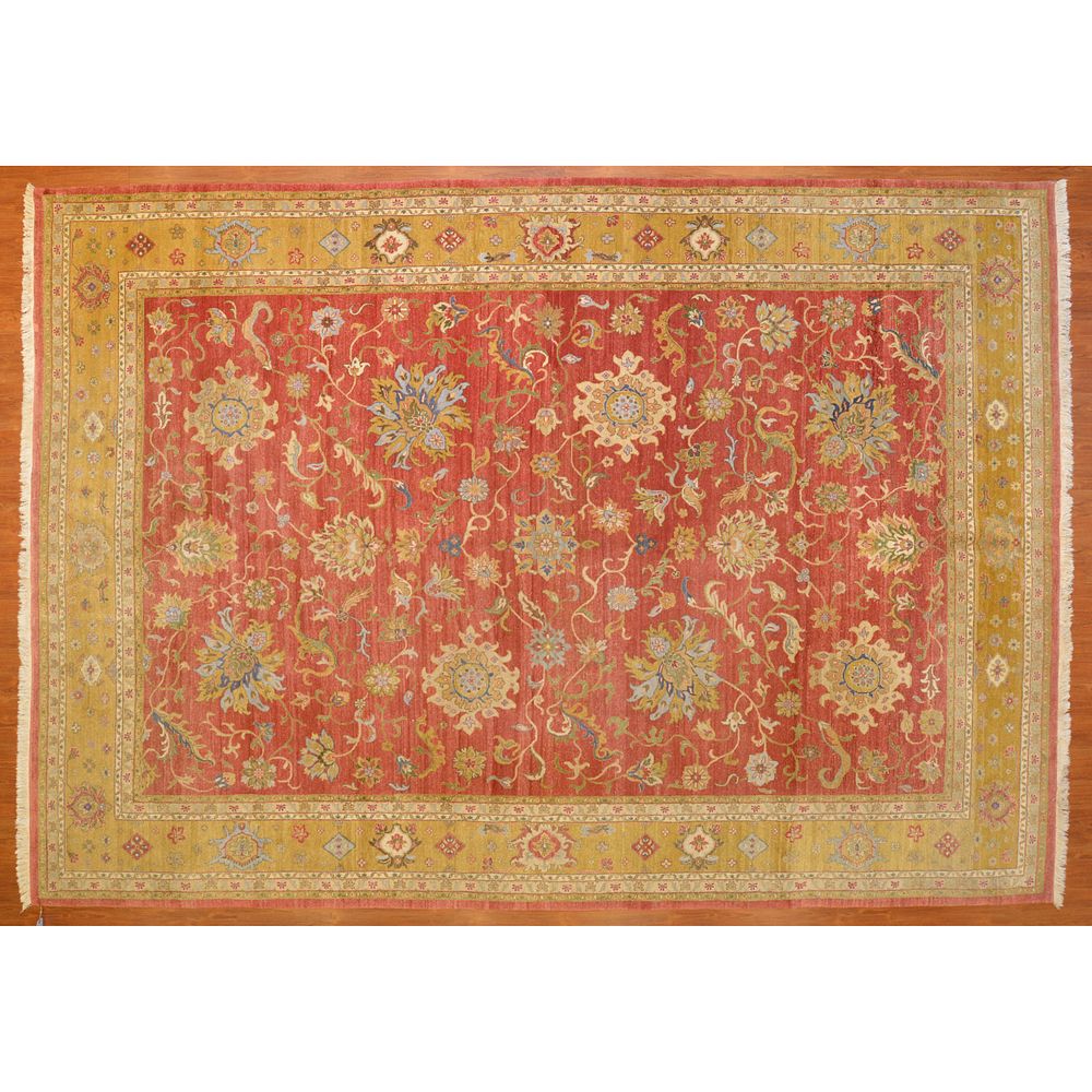 Appraisal: Indo Agra Carpet India x Modern hand-knotted wool pile on