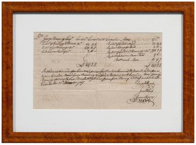 Appraisal: Joseph Hewes manuscript document - North Carolina signer of the