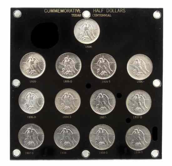 Appraisal: A Complete Set of U S Texas Centennial Commemorative Silver