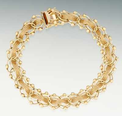 Appraisal: A Ladies' k Gold Bracelet k yellow gold bracelet in