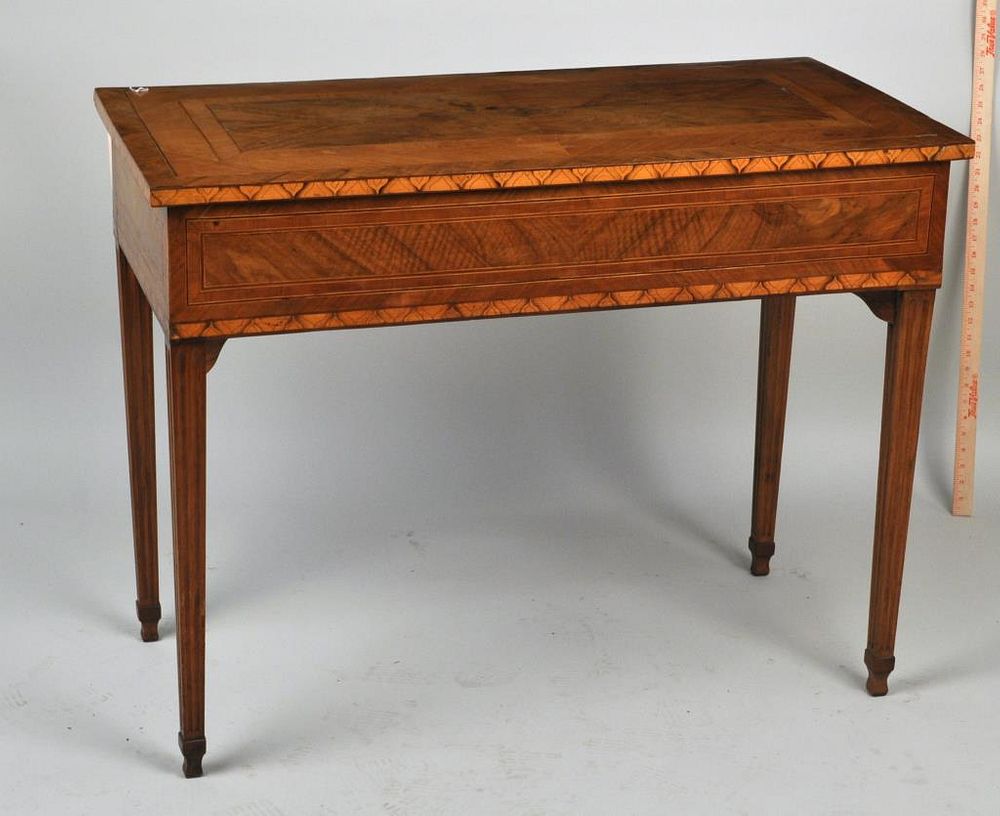 Appraisal: Continental Inlaid Marquetry Dressing Table with two interior drawers high