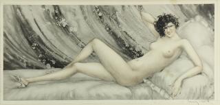 Appraisal: Print Louis Icart Louis Icart French - Reclining Nude etching