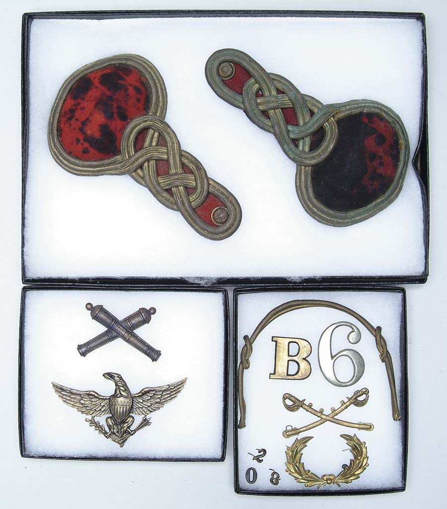 Appraisal: LARGE LOT OF CIVIL WAR STYLE AND LATER INSIGNIA Seventeen