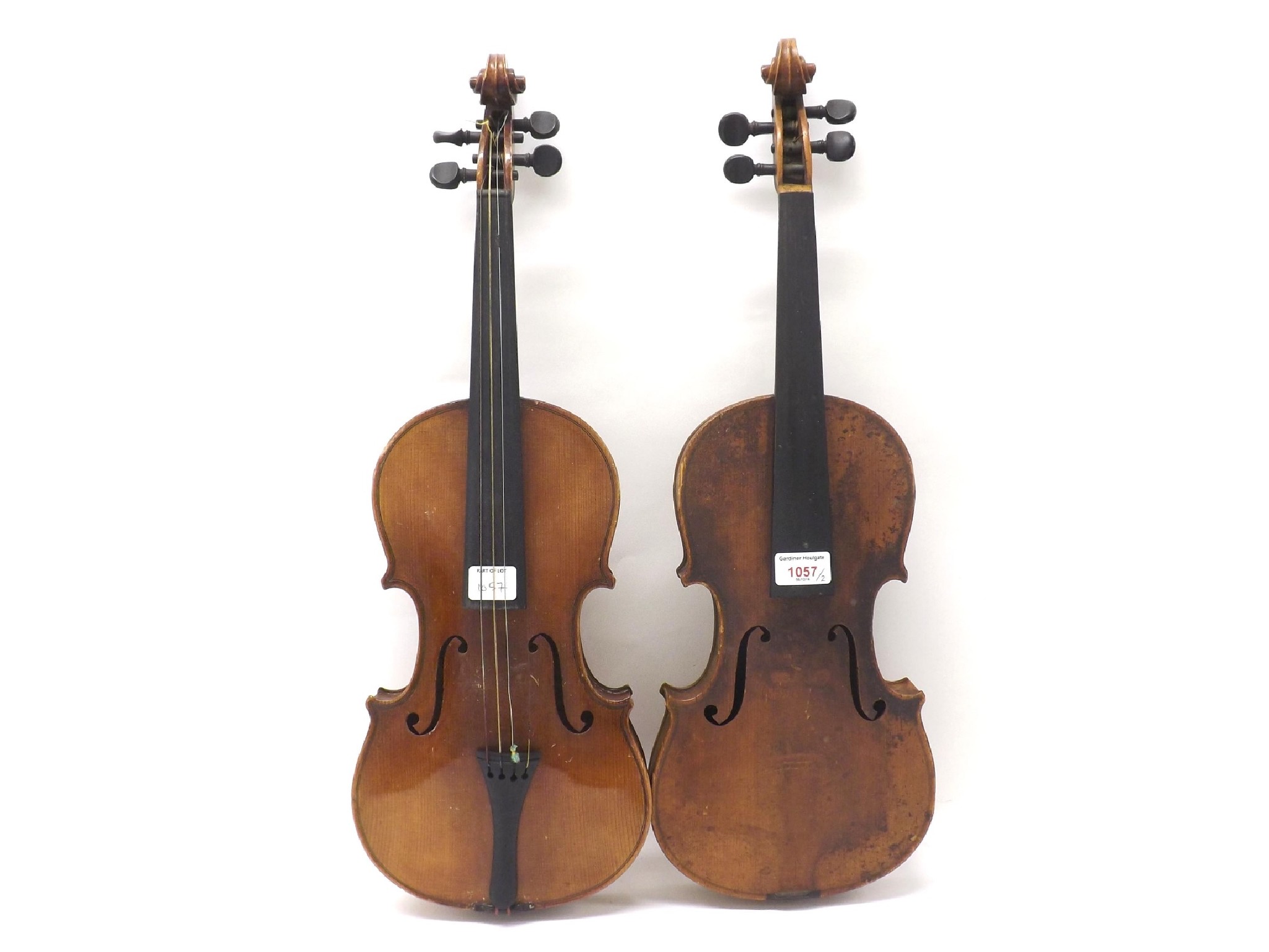 Appraisal: Late th century violin cm also another violin labelled Made