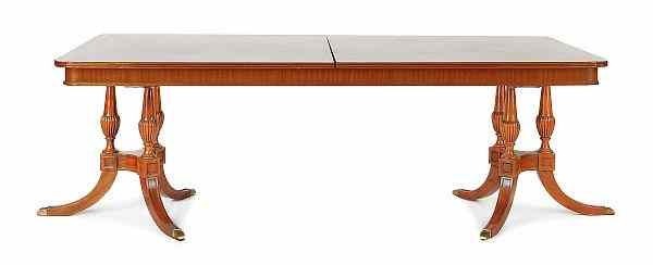 Appraisal: Federal style mahogany dining table h w d