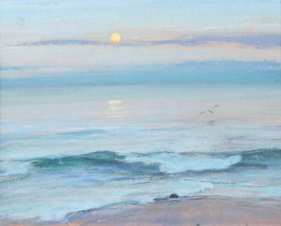 Appraisal: HOWARD RUSSELL BUTLER American - MOONLIGHT OVER THE SEA WITH