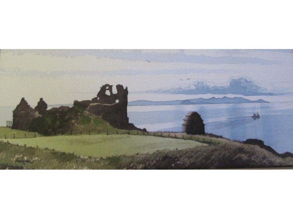 Appraisal: FRANK COLCLOUGH Watercolour 'Dunure Castle' signed x