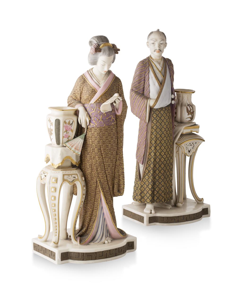 Appraisal: PAIR OF ROYAL WORCESTER FIGURES MODELLED BY JAMES HADLEY DATED