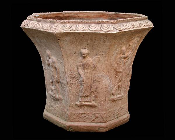 Appraisal: An Italian Neoclassical terracotta octagonal jardini re Naples th century