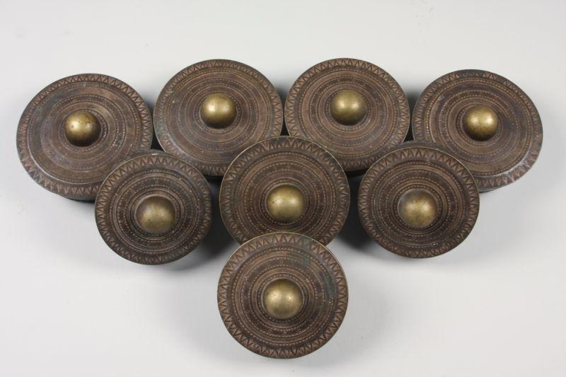 Appraisal: Eight Indonesian Brass Graduated Gongs ca th c cast with