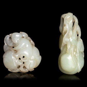 Appraisal: Two Chinese Jade Carvings TH CENTURY the first a white