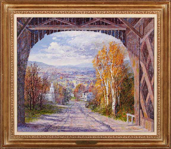 Appraisal: Carl Wuermer German American - View from a Covered Bridge