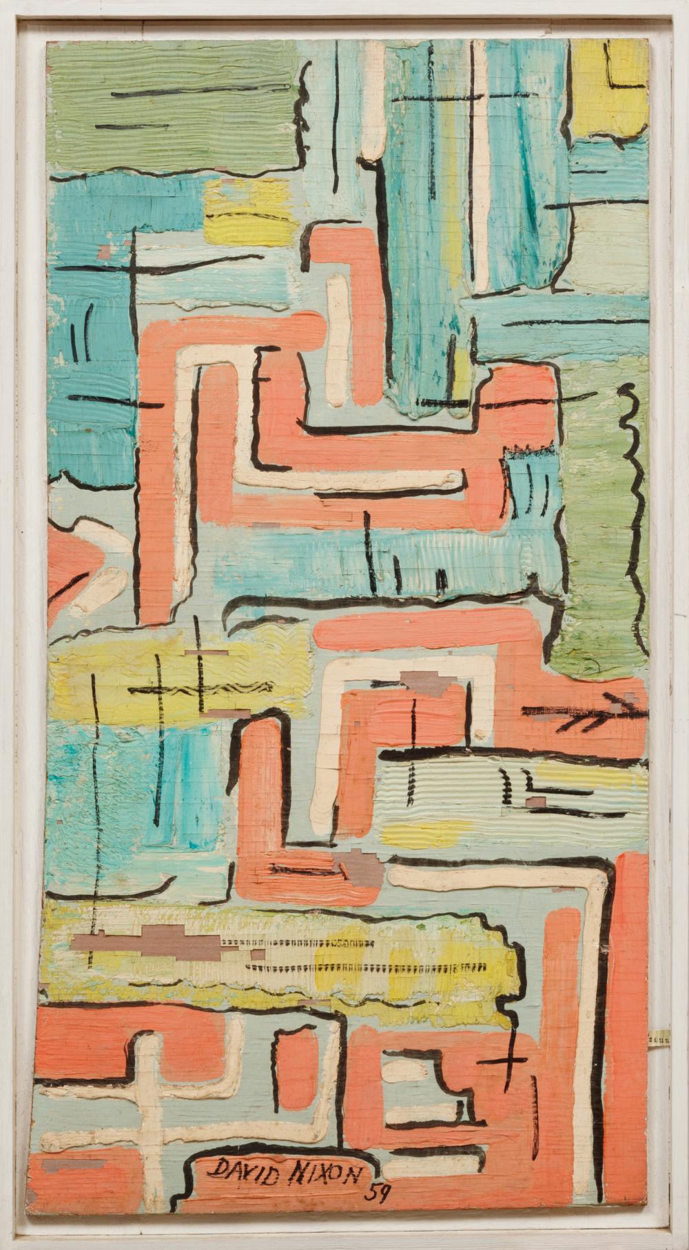 Appraisal: David Sinclair Nixon American New Orleans - Untitled Geometric Abstract