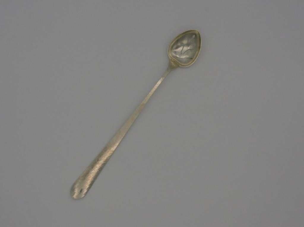 Appraisal: serving spoon Hand hammered finish Approx long ozt