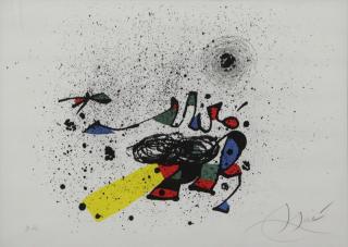 Appraisal: MIRO Joan Lithograph Untitled Invitation Card for the Preview of