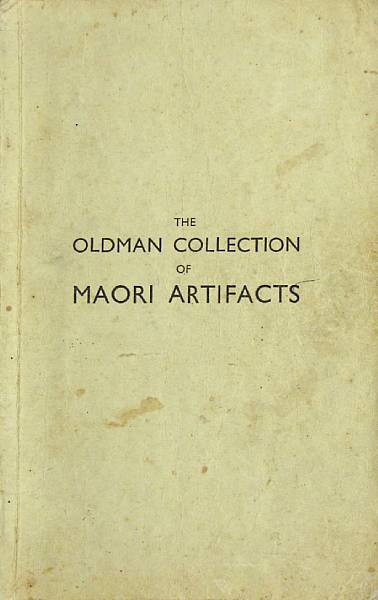 Appraisal: OLDMAN WILLIAM O The Oldman Collection of Maori Artifacts New