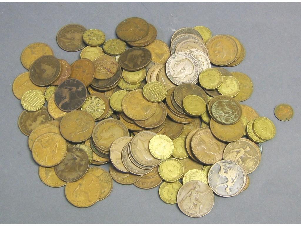 Appraisal: QUANTITY OF BRITISH MAINLY PRE-WAR COPPER PENNIES half pennies also