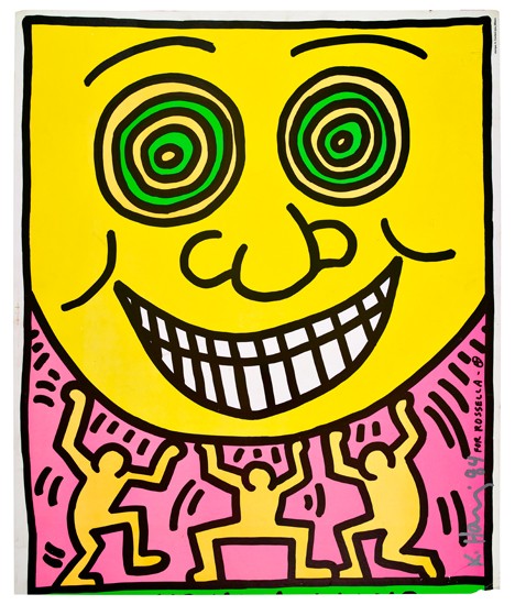 Appraisal: KEITH HARING Untitled Color screenprint poster x mm x inches