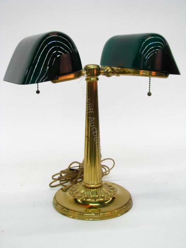 Appraisal: An antique Emeralite lamp model -K Desk Lamp double fixture