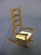 Appraisal: SONIA MESSER LADDER BACK ROCKER SONIA MESSER LADDER BACK ROCKER