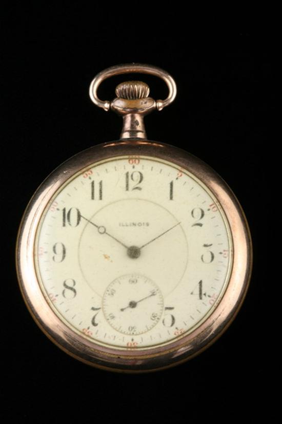 Appraisal: GOLD-FILLED ILLINOIS POCKET WATCH