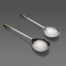 Appraisal: English CHARLES I AND II SEAL-TOP SPOONS TWO c silver