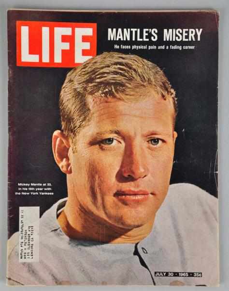 Appraisal: Lot of Mickey Mantle Items Description Includes Life Magazine with