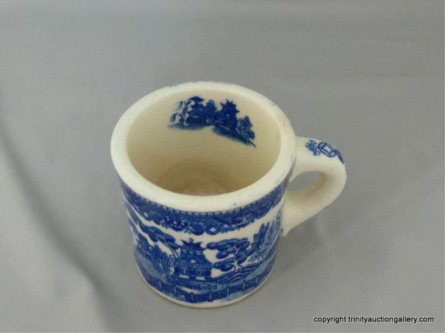 Appraisal: Blue Willow Shaving Mug - vintage - Marked Japan -